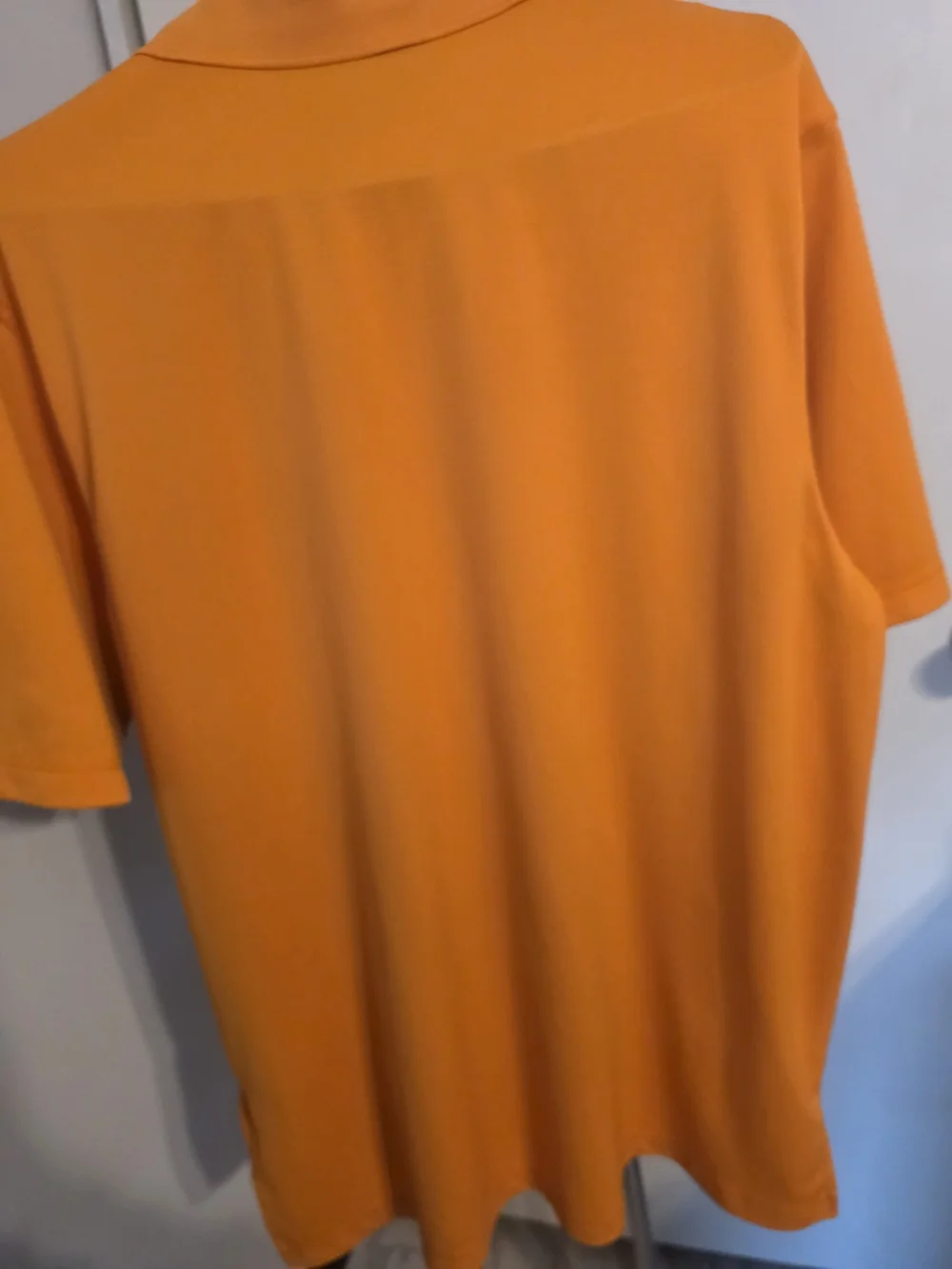Adidas Men’s Orange Polo Shirt with 'T' Logo